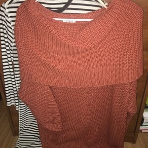 Off the shoulder sweater tunic